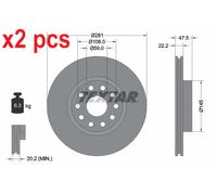 TEXTAR 92093800 Brake disc