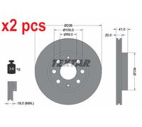 X2 PCS L&R SIDES 92133400 BRAKE DISC TEXTAR
