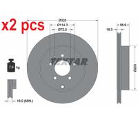 X2 PCS L&R SIDES 92223603 BRAKE DISC TEXTAR