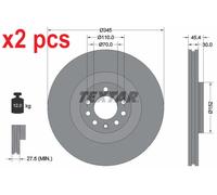X2 PCS L&R SIDES 92242403 BRAKE DISC TEXTAR