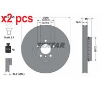 X2 PCS L&R SIDES 92253725 BRAKE DISC TEXTAR