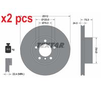 X2 PCS L&R SIDES 92261805 BRAKE DISC TEXTAR