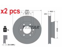 X2 PCS L&R SIDES 92301203 BRAKE DISC TEXTAR