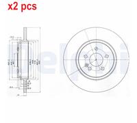 X2 PCS L&R SIDES BG3728 BRAKE DISC DELPHI