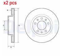 X2 PCS L&R SIDES BG4700C BRAKE DISC DELPHI