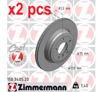 ZIMMERMANN 150.3405.20 Brake disc