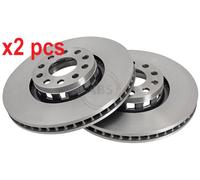 2x Original A.B.S. Brake Disc 16328 for Audi