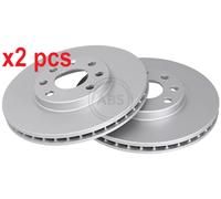 Front Set 2x Brake Discs A.B.S. 17148 for Vauxhall Combo/Corsa/Tigra/Meriva/Comb