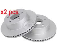 2x Brake disc Vented 17309 A.B.S. for JEEP CHEROKEE WRANGLER Mk II