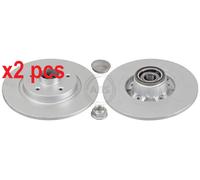 ABS All Brake Systems Brake Disc 17981C - Pair L&R - Fits Mercedes-Benz, Renault, Nissan