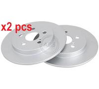 2x Brake disc solid 18052 A.B.S. for TOYOTA SUBARU LEXUS