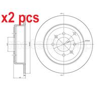 X2 PCS L&R SIDES BRAKE DISC 230431C