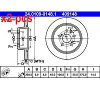ATE 24.0109-0148.1 Brake disc