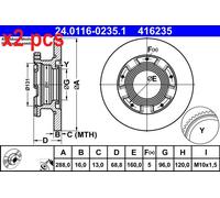X2 PCS L&R SIDES BRAKE DISC 24.0116-0235.1