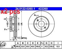 X2 PCS L&R SIDES BRAKE DISC 24.0122-0260.1