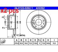 ATE 24.0122-0262.1 Brake disc
