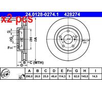 Front Brake Disc for Toyota:CAMRY,AURION 43512-06150