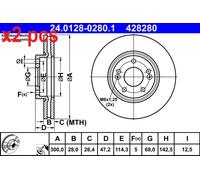 ATE Brake DISCS (Pack of 2
