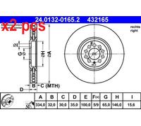 ATE 24.0132-0165.2 Brake disc