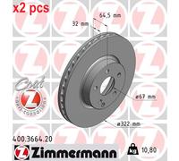 ZIMMERMANN 400.3664.20 Brake disc