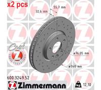 ZIMMERMANN 600.3249.52 Brake disc