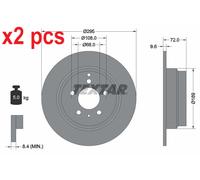 X2 PCS L&R SIDES BRAKE DISC 92066803