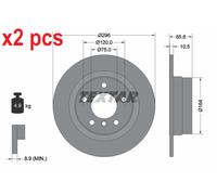 X2 PCS L&R SIDES BRAKE DISC 92133103