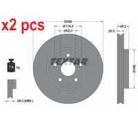 X2 PCS L&R SIDES BRAKE DISC 92135800