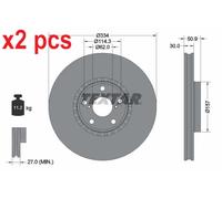 X2 PCS L&R SIDES BRAKE DISC 92147803