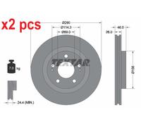 X2 PCS L&R SIDES BRAKE DISC 92148303
