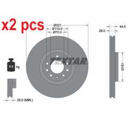 X2 PCS L&R SIDES BRAKE DISC 92149803