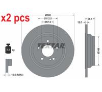 X2 PCS L&R SIDES BRAKE DISC 92176503