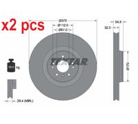 X2 PCS L&R SIDES BRAKE DISC 92176603