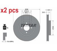 X2 PCS L&R SIDES BRAKE DISC 92239303