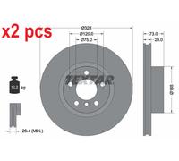 X2 PCS L&R SIDES BRAKE DISC 92257105