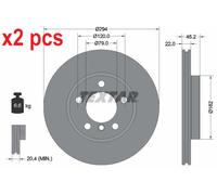 X2 PCS L&R SIDES BRAKE DISC 92277805
