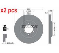 X2 PCS L&R SIDES BRAKE DISC 92282403