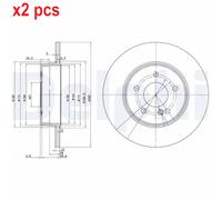 X2 PCS L&R SIDES BRAKE DISC BG3602