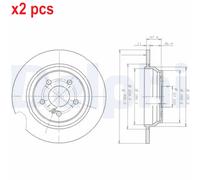 X2 PCS L&R SIDES BRAKE DISC BG3725