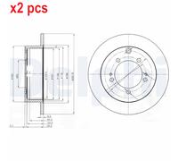 X2 PCS L&R SIDES BRAKE DISC BG3815