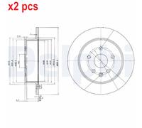 X2 PCS L&R SIDES BRAKE DISC BG3907