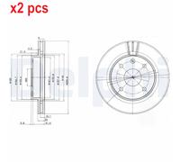 X2 PCS L&R SIDES BRAKE DISC BG4003