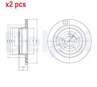 X2 PCS L&R SIDES BRAKE DISC BG4021C