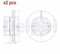 X2 PCS L&R SIDES BRAKE DISC BG4137