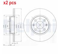 X2 PCS L&R SIDES BRAKE DISC BG4155