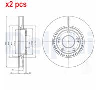 X2 PCS L&R SIDES BRAKE DISC BG4251C