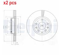 X2 PCS L&R SIDES BRAKE DISC BG4255C