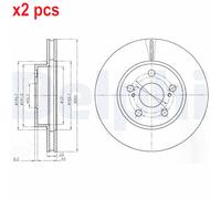 X2 PCS L&R SIDES BRAKE DISC BG4269