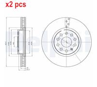 X2 PCS L&R SIDES BRAKE DISC BG4330C