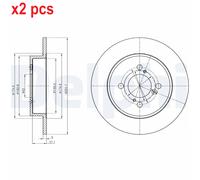 X2 PCS L&R SIDES BRAKE DISC BG4345